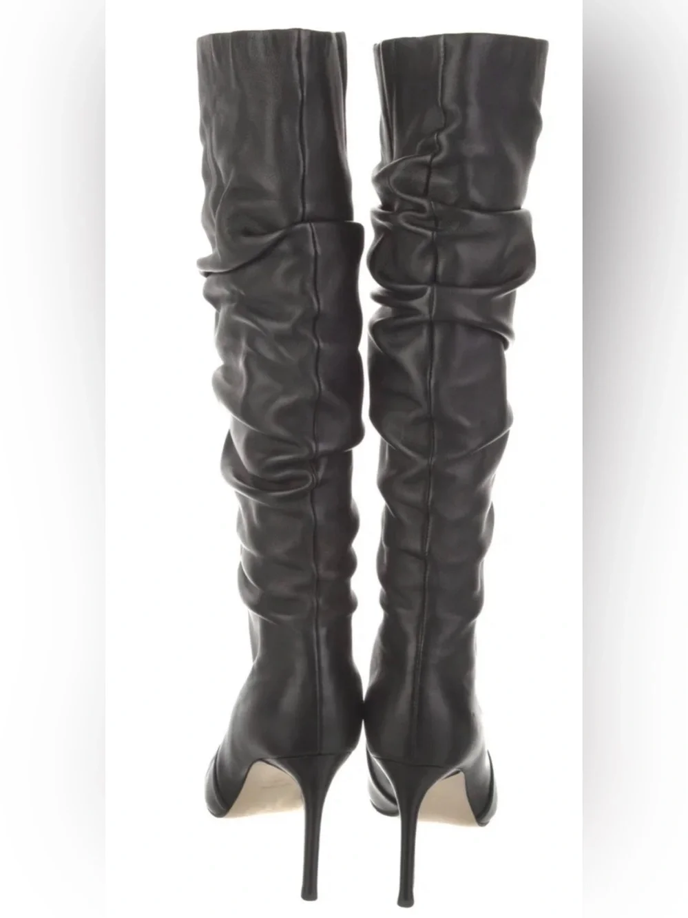 Michael Kors Black Slouchy Knee-High Pointed Toe Stiletto Boot ($385 Msrp)